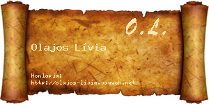 Olajos Lívia névjegykártya