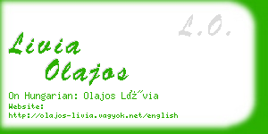 livia olajos business card
